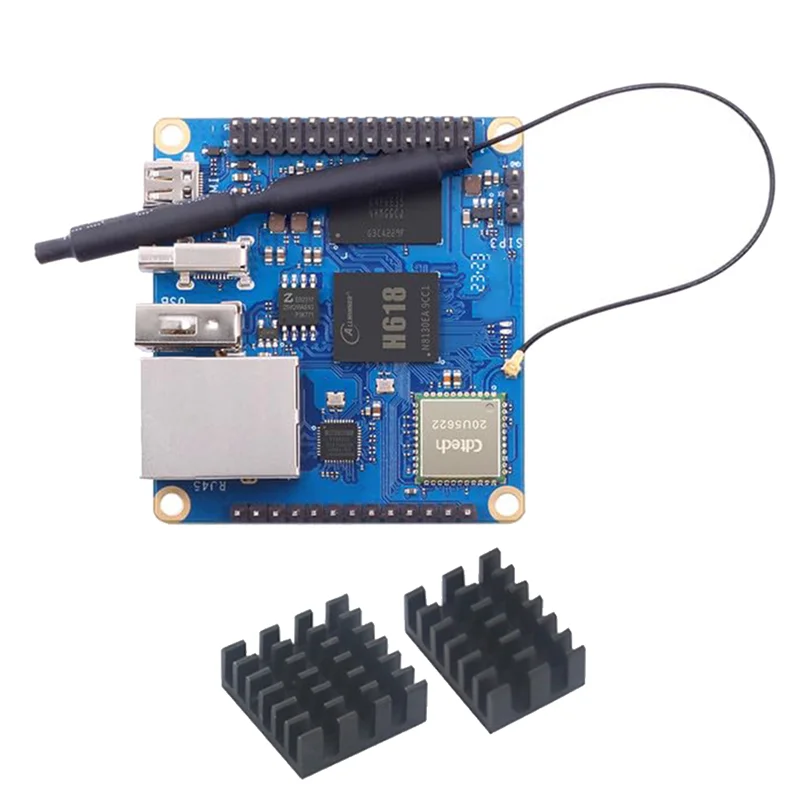 Макетная плата 1 Гб + радиатор H618 WiFi5 BT 5 0 Gigabit LAN для Android 12 Debian12 Ubuntu22.04 Orange Pi Zero 3