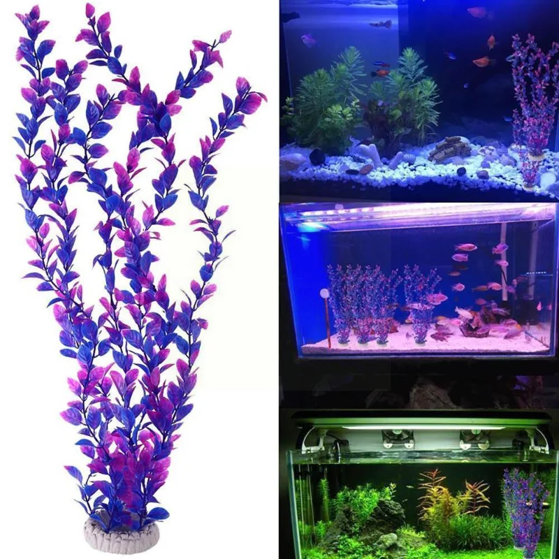

Artificial Purple Plastic Plants Aquarium Fish Home Artificial Grass Aquarium Decoration For Fish Grass Viewing Decora