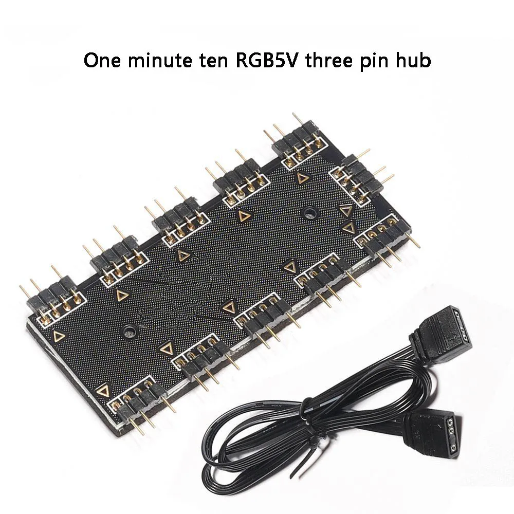 

10 шт. аксессуары материнская плата RGB концентратор 1 Управление 10 распределитель Shenguang синхронизация RGB вентилятор Управление освещением компьютер