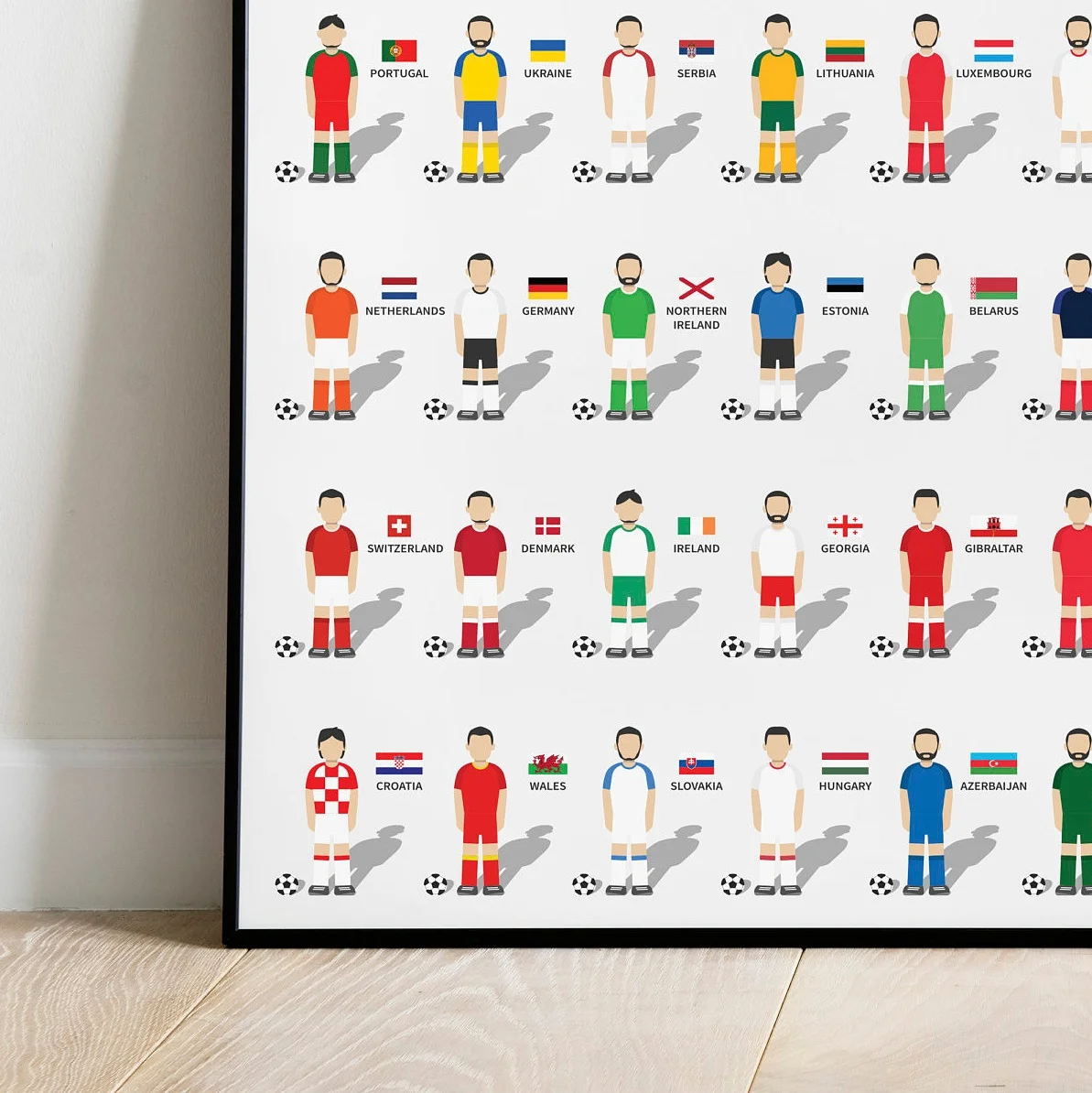 Мировая известная коллекция футбольных игроков постер для футбола флаги