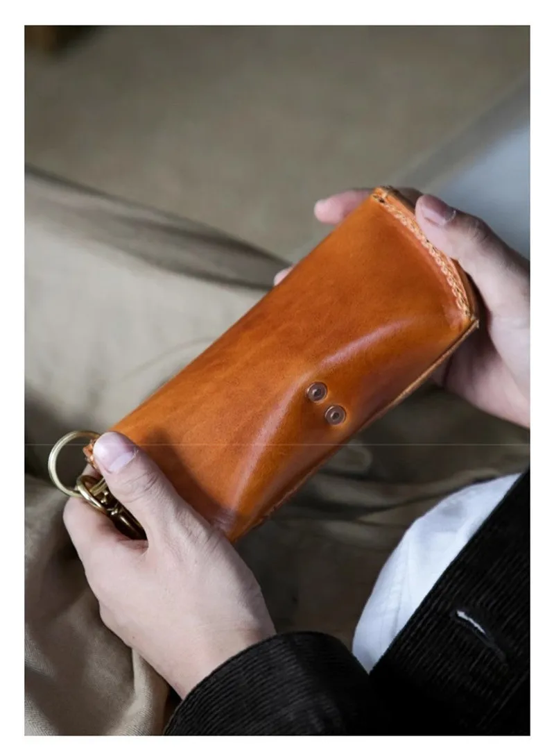 PNDME organizer designer genuine leather men's women's glasses bag outdoor travel natural real cowhide glasses protection bag