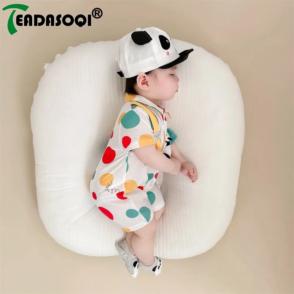 

Baby Boys 0-24M Infant Kids 3D Panda Single-Breasted Cotton Dot Print Jumpsuit: Summer 2023 Overalls Romper for Newborn