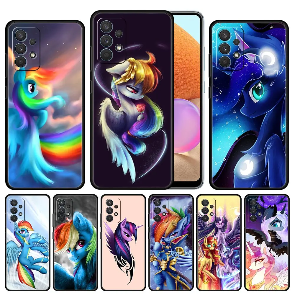 

Cover Case for Samsung Galaxy A12 A51 A21s A02 A02s A22 A32 A52 A72 4G 5G Soft Capa Armor Funda Cell Little Pony Rainbow Dash