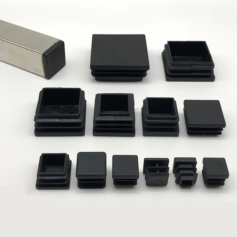 PE пластиковая квадратная/прямоугольная заглушка для труб, водонепроницаемая крышка, ножки стула, уплотнительная заглушка из нержавеющей стали, крышка для ног