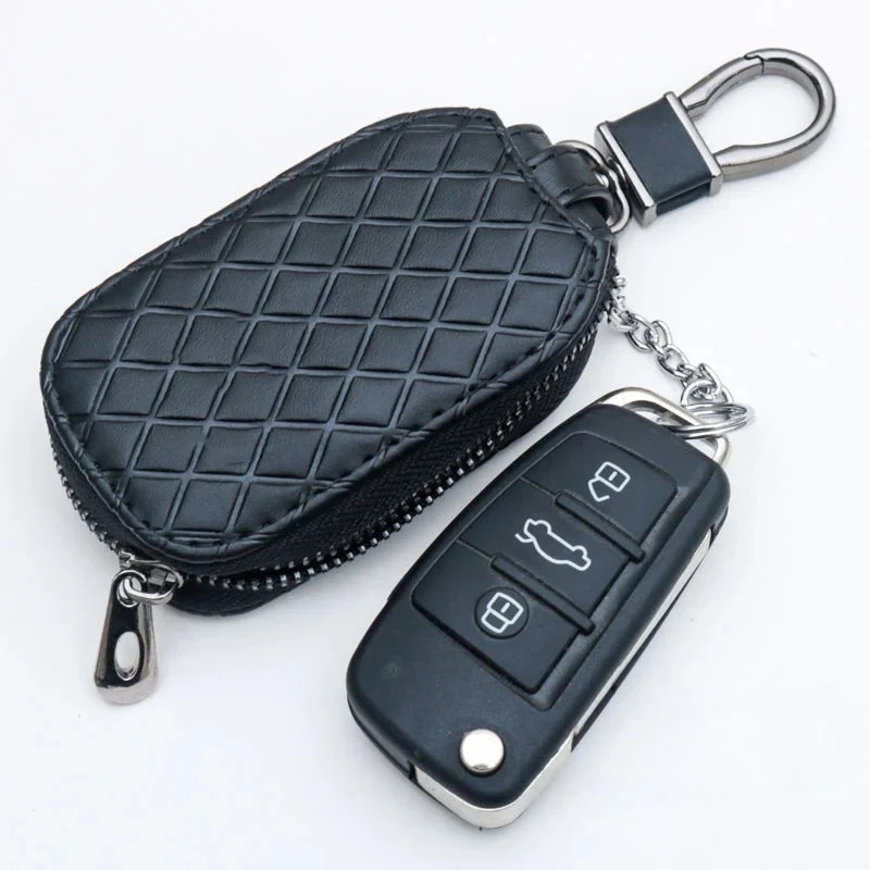 Фото Кожаный чехол-ключница на молнии для Chery Tiggo 2 3 4 7 8 9 Pro Max 3X 5X Omoda 5 A13 T11 2024 2025 2026, сумка для хранения пульта ДУ №4