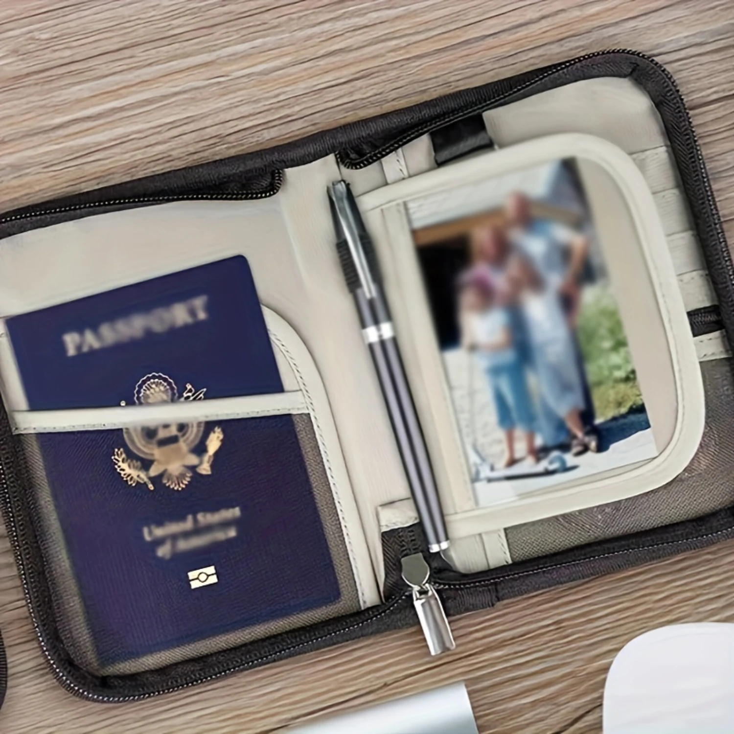 Компактный двойной складной дорожный кошелек для паспорта — надежная