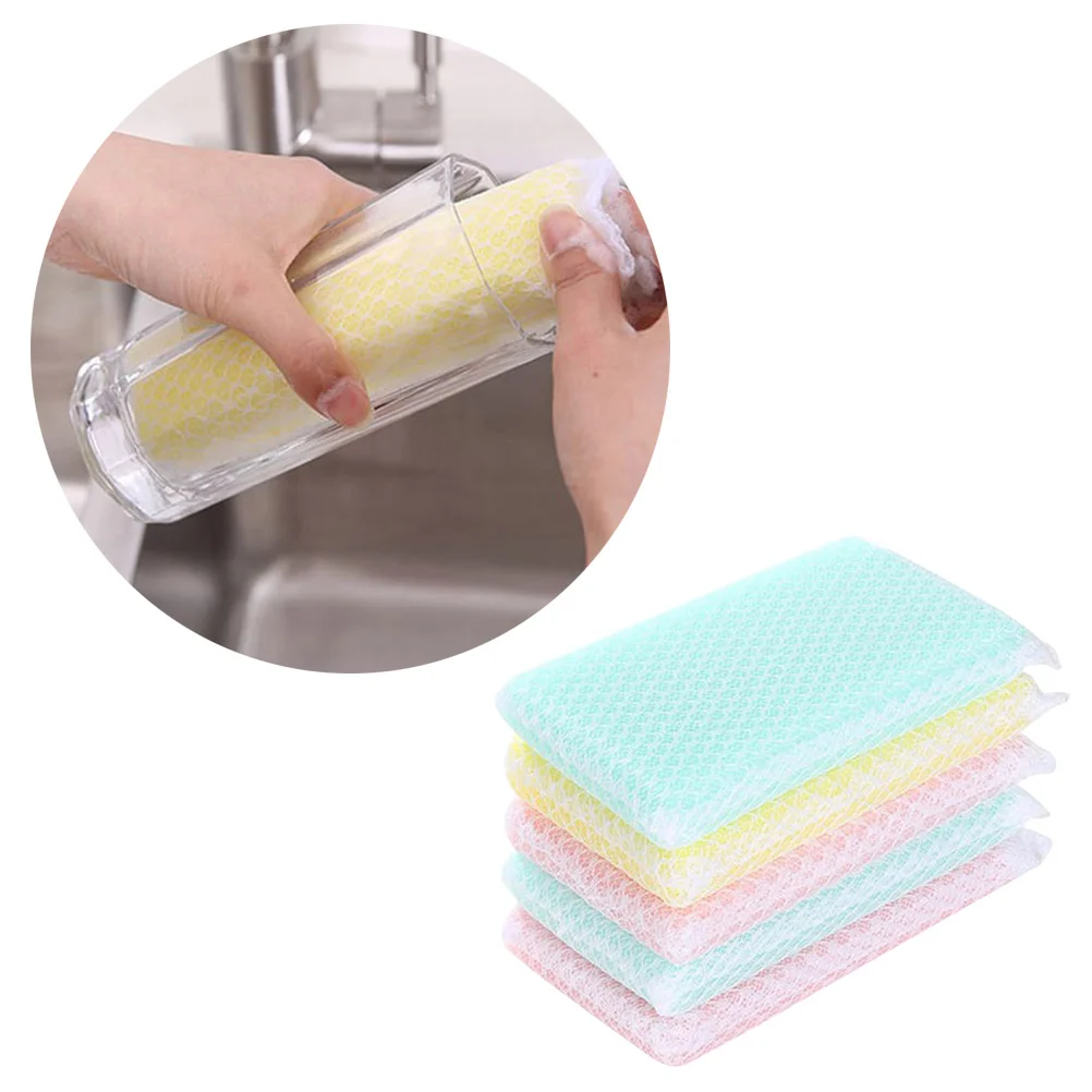 

Sponge Sponges Kitchen Cleaning Dishpack Bit Metal Handles Soap Dispenser Holder Wand Brush Set Face Reusable Exterior