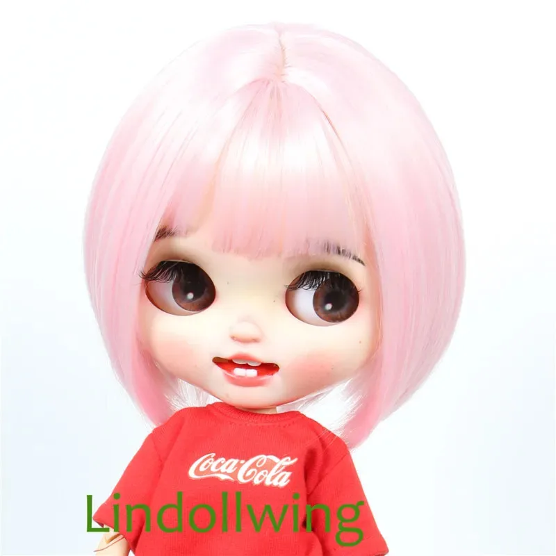 Фото Короткий прямой парик для кукол Blyth Qbaby Amydoll, 9-10 дюймов, коллекционная серия. №4