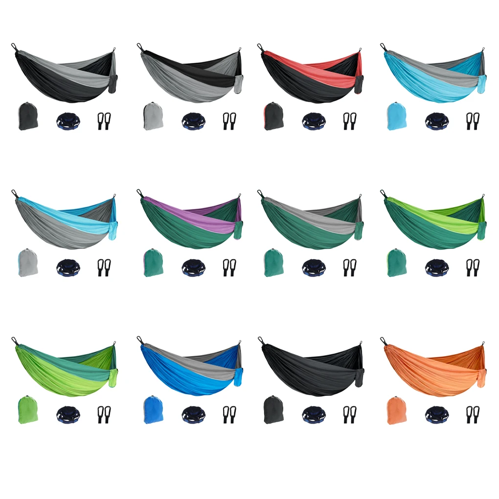 

Parachute Hammock Portable Heavy Duty Professional Breathable Outdoor Patio Hiking Travel Camping Hammocks Accessories