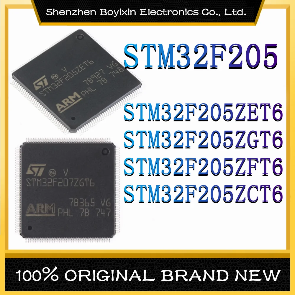 

STM32F205ZET6 STM32F205ZGT6 STM32F205ZFT6 STM32F205ZCT6 Package: LQFP-144 ARM Cortex-M0 120MHz Microcontroller (MCU/MPU/SOC) IC