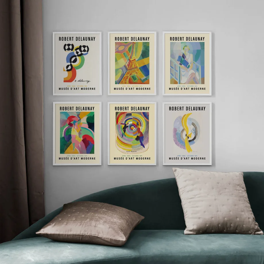 

Abstract Wall Art Print Colorful Geometric Paris Tower Woman Canvas Painting Nordic Poster Wall Picture For Living Room Decor