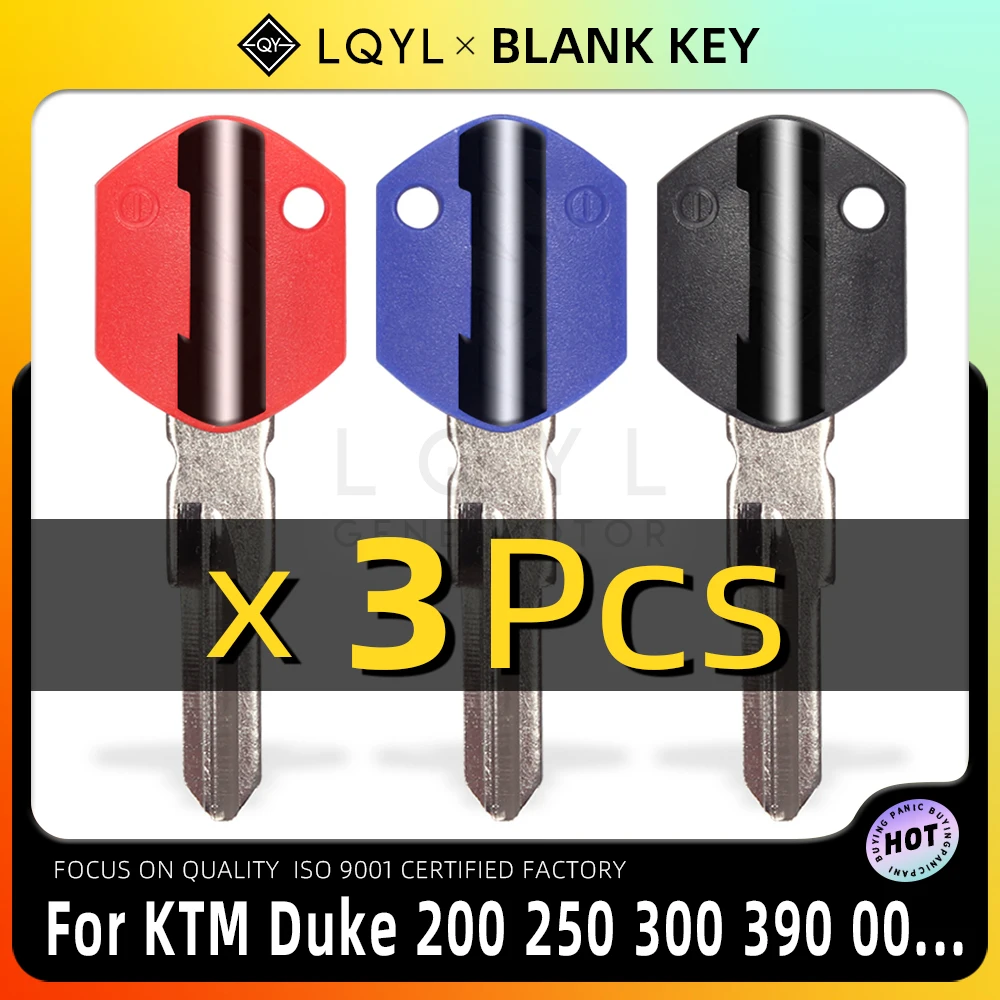 

3Pcs New Blank Key Motorcycle Replace Uncut Keys For KTM DUKE 125 250 390 690 990 1190 1050 1290 KTM250 KTM990 KTM690 KTM390