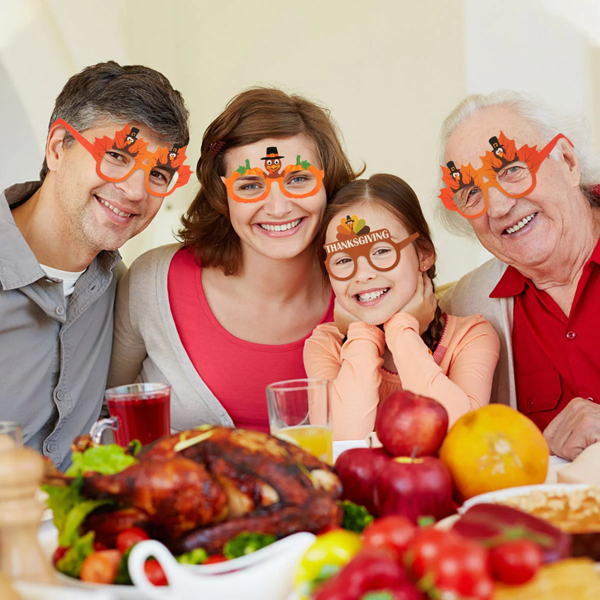 PRETYZOOM 9 шт. очки в Турции на День Благодарения креативные модные с героями