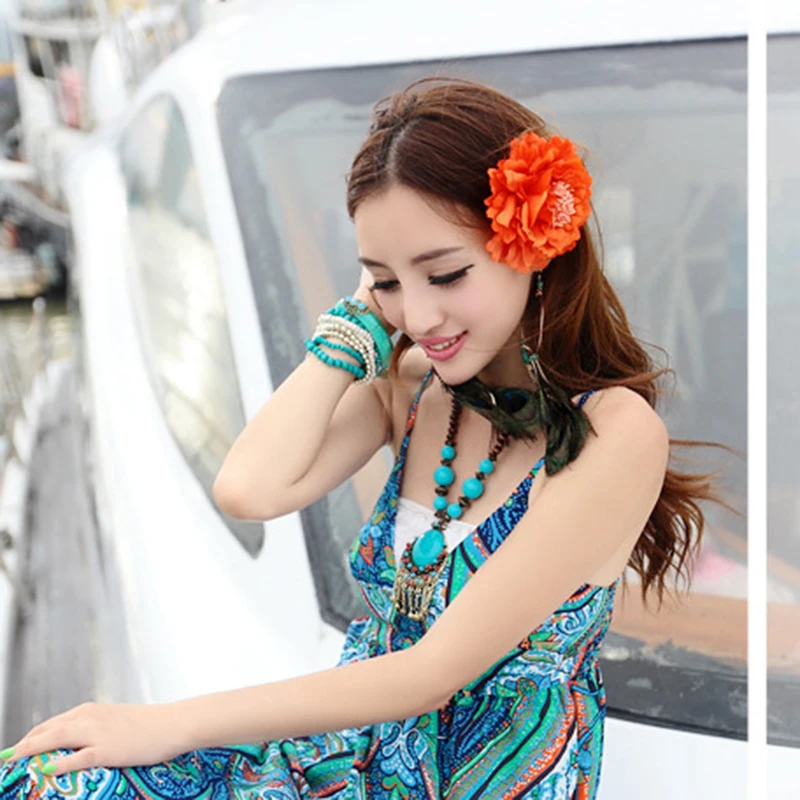 Заколка-пряжка в виде пиона