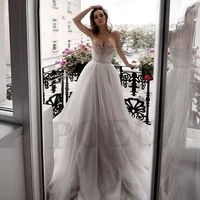 elegant wedding dress beading strapless a line luxury fashion crystal lace up gown robe de mariee 2022 excellent for women
