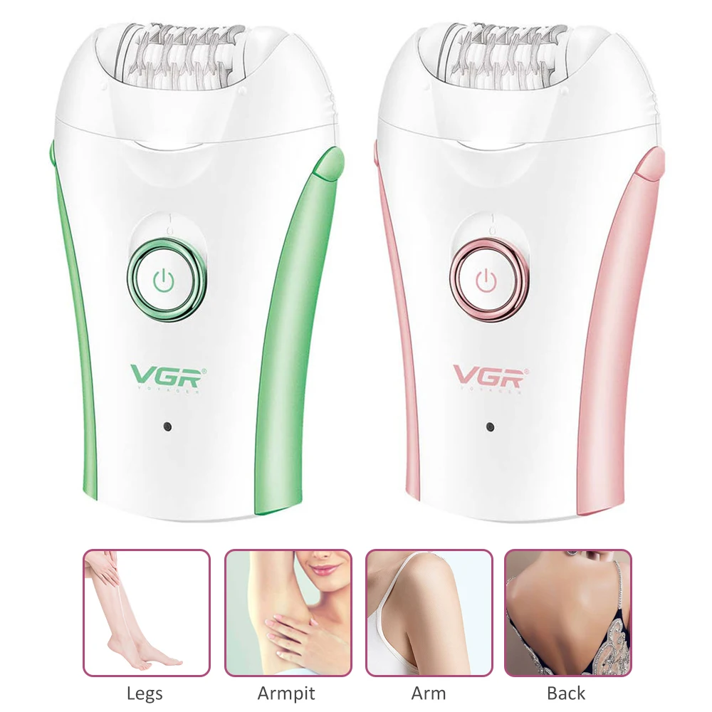 VGR705 Women Epilator Electric Female Face Hair Removal Lady Shaver Bikini Trimmer Body Depilatory Leg Rechargeable Depilation