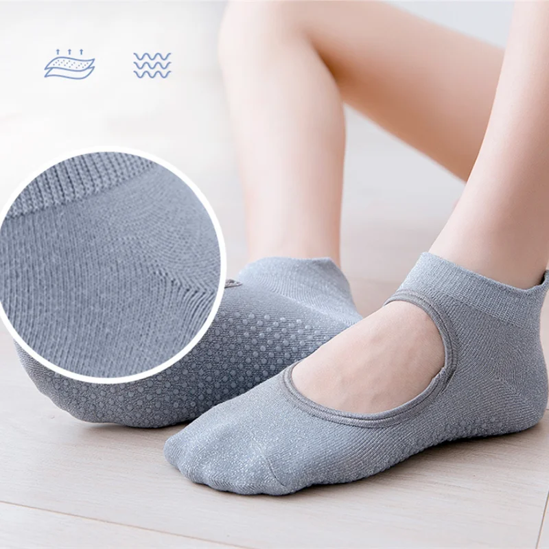 

Женские спортивные носки до щиколотки для йоги, пилатеса, нескользящие спортивные носки для балета, танцев, спортзала, бега, модные летние д...