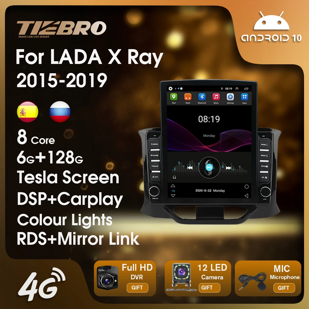 

Tesla Style Android Car Radio For LADA X Ray Xray 2015-2019 Multimedia Player 2Din Navigation GPS Carplay Autoradio Stereo Audio