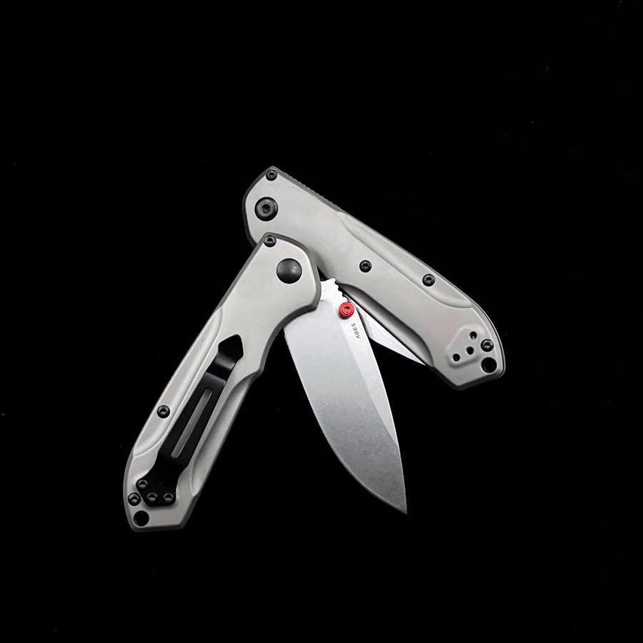 New Titanium Alloy Handle BM 565 Folding Knife Outdoor Camping Safety Defense Pocket Knives  EDC Tool