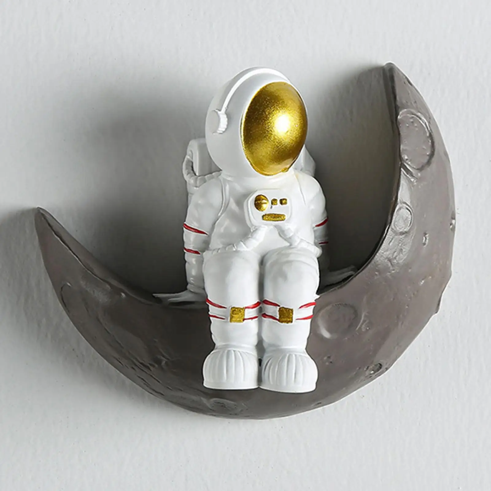 

3pcs Art Astronaut Wall Hanging Sculpture Spaceman Kid Room Door Decor