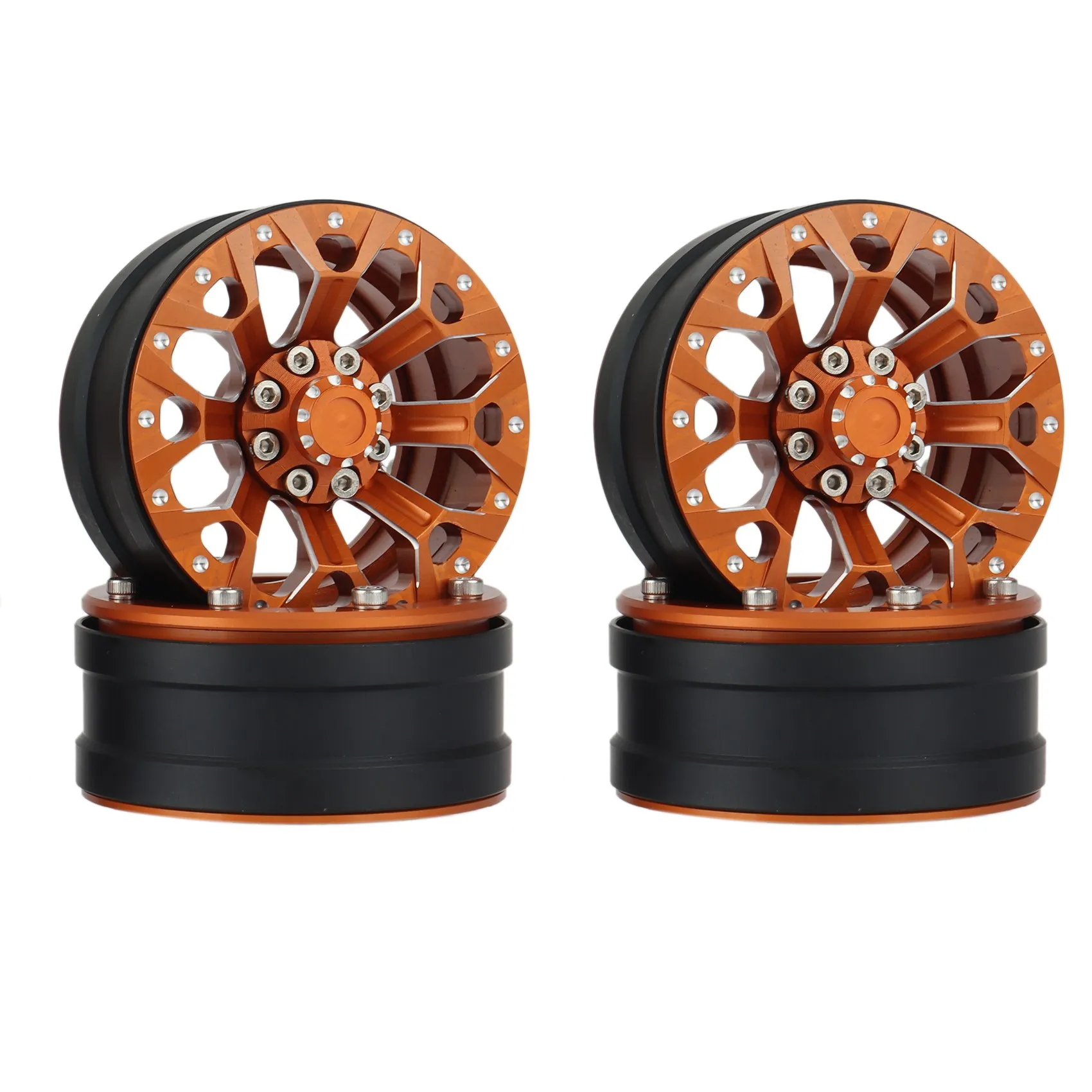 

4PCS Metal 1.9 Beadlock Wheel Rims Hub for 1/10 RC Crawler Car Axial SCX10 90046 AXI03007 Traxxas TRX4 D90 MST Parts,4