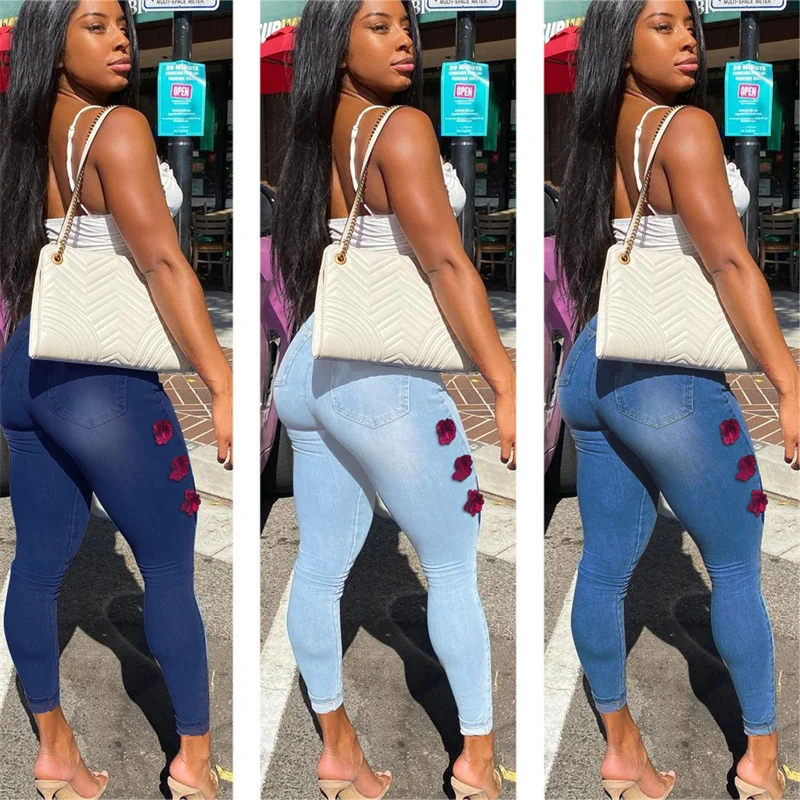 High Waist Butt Lifting Sports Pencil Jean Pants Women Spring Autumn Skinny Push Up Clothes Trousers Sportswear 2022 Denim Jeans