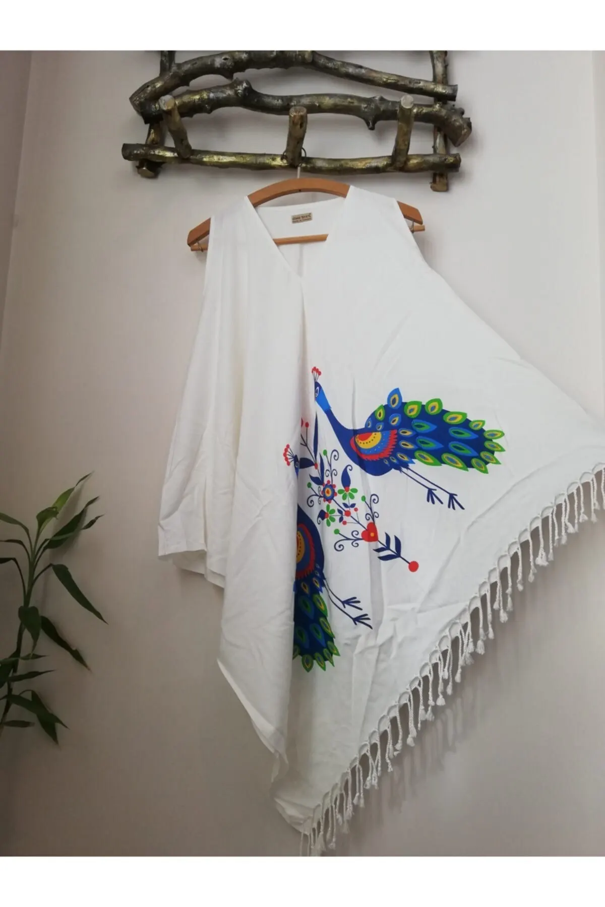 

Women's Pareo Peacock pattern Triangle Cut Beach Dress Swimwear Cover Up Dress Sexy Tunic Suit Beachwear