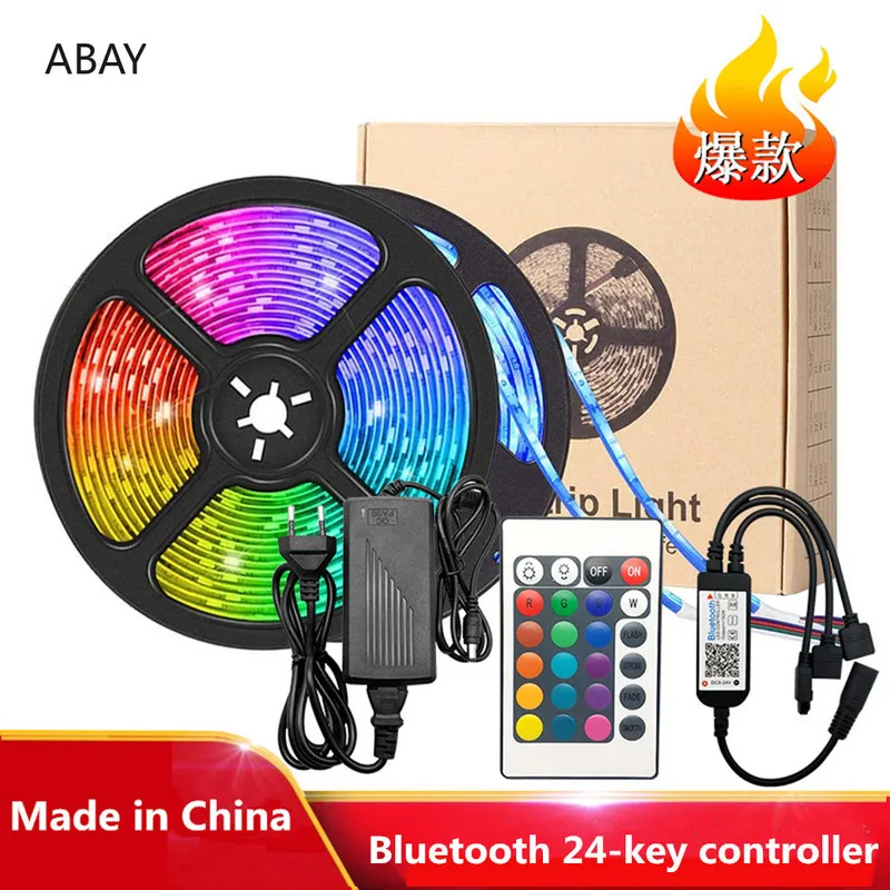 

smart led Strip 12V 5m 10m 15m 20m led light set 5050 Flexible Ribbon Stripe RGB Diode Tape bluetooth IR Controller led lights