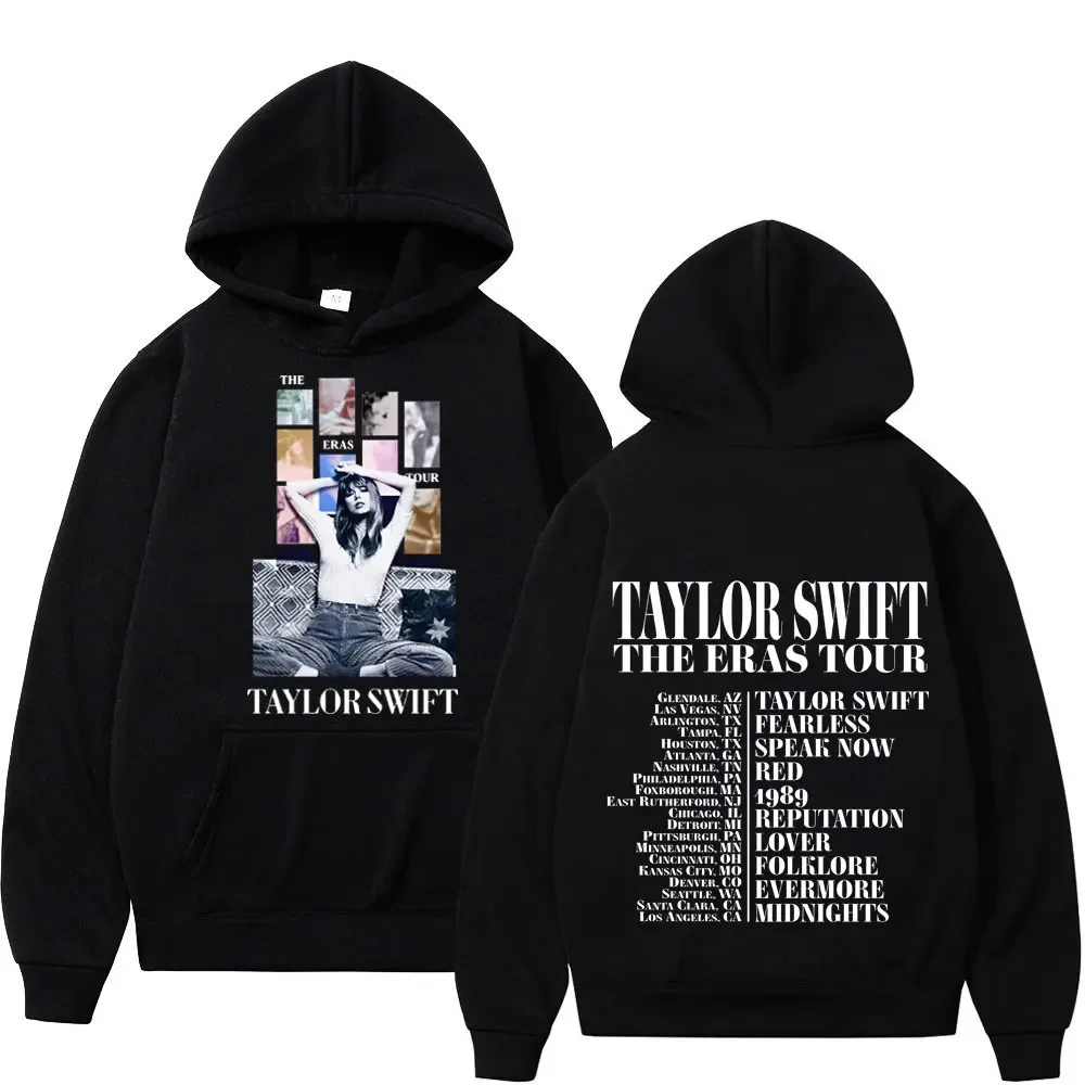 

2023 Taylor The Eras Tour Double Faced Print Hoodie Men Women Hip Hop Aesthetic Sweatshirts High Street Fashion Oversized Hooded