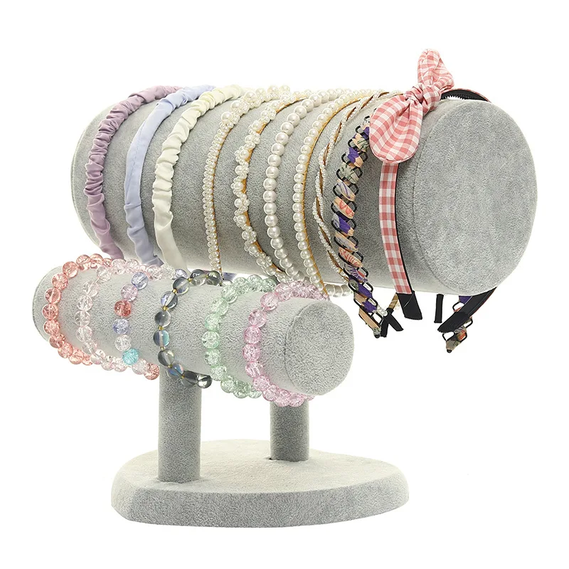 T-Type Velvet Bracelet Chain Watch Jewelry Display Stand Headband Headdress Organizer Storage Holders Jewelry Store Display