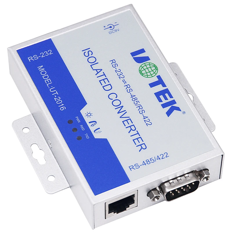 UOTEK Industrial DB9 RS232 к RS485 RS422 переходник с изолированным анти-вспышкой