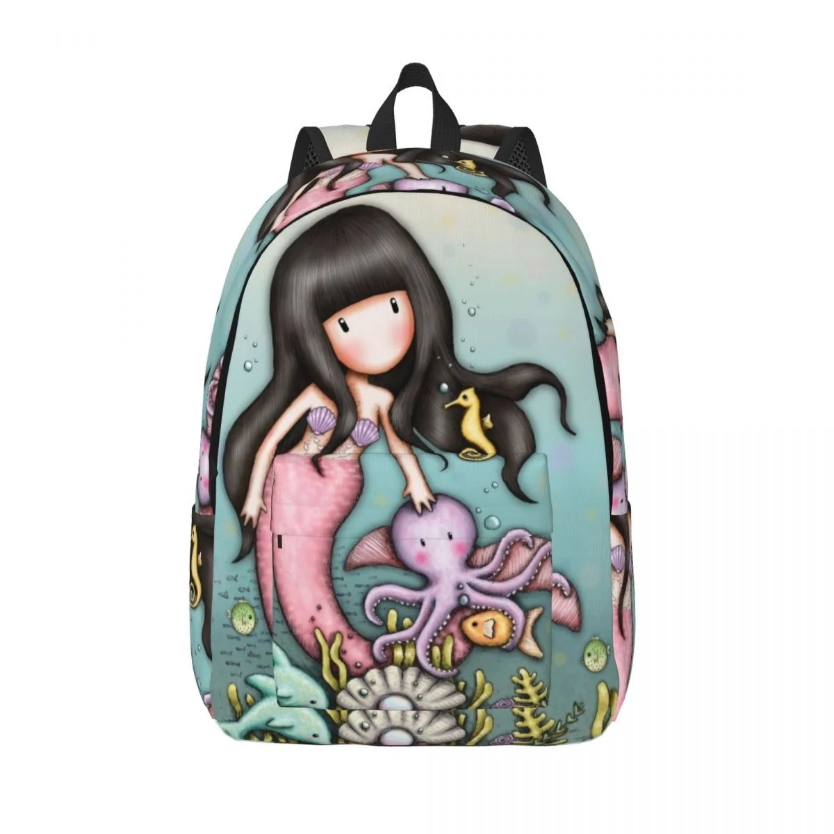 Santoro Gorjuss Backpack for Preschool Kindergarten School Student Fish Girl Bookbag Boy Girl Kids Daypack Travel