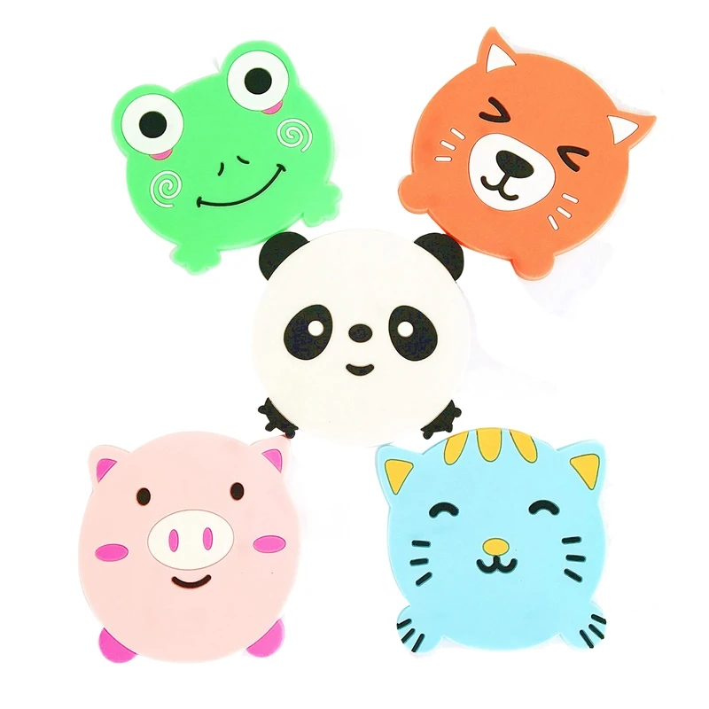 

HOT-Silicone Rubber Coaster Color Animal Coaster Anti-Slip Heat Pad Protect Furniture