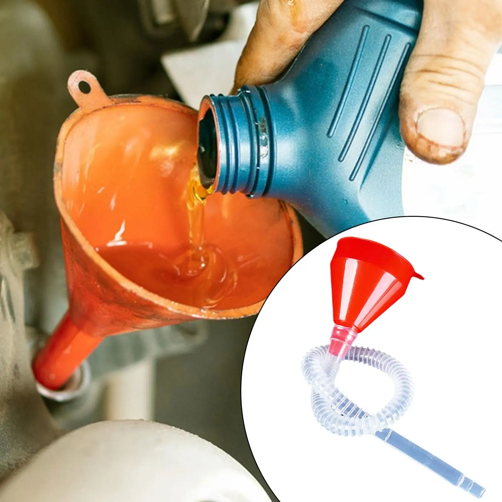 Универсальная воронка для заправки газа Съемная гибкая моторного масла