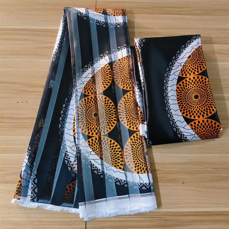 

Beautiful Design Imitated Silk Fabric African Print Fabric Nigerian Ankara Fabrics African Wax Prints For Party 6yards ! P32401