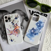 koi fish chinese style phone case candy color for iphone 6 7 8 11 12 13 s mini pro x xs xr max plus