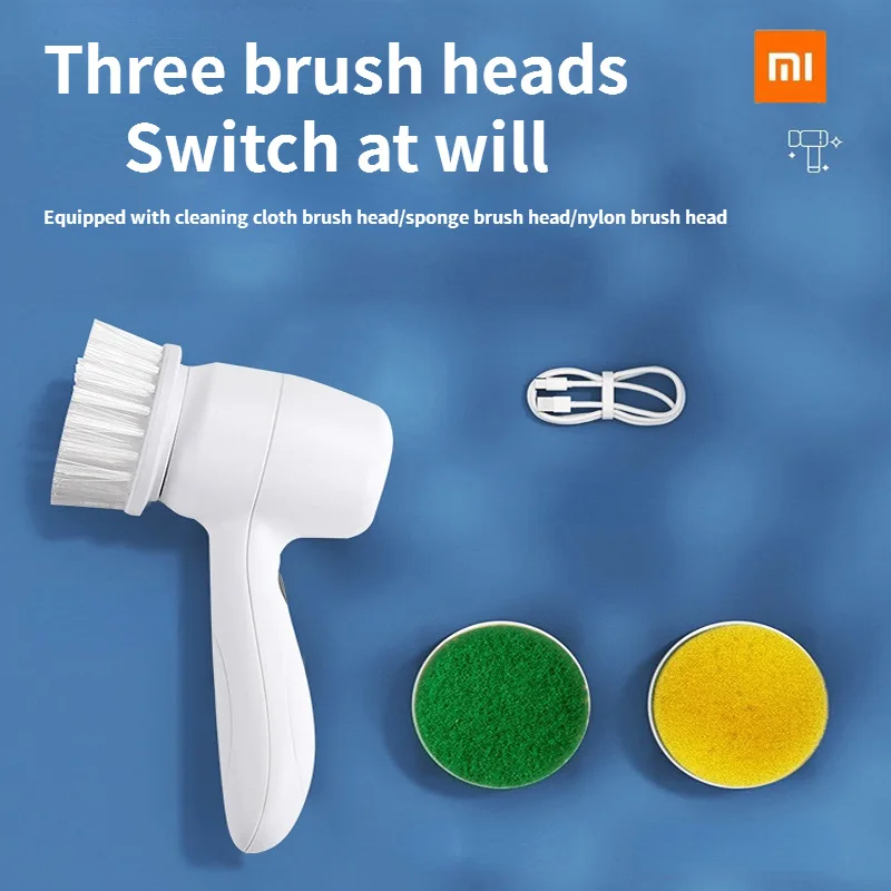 

Xiaomi Hand-held Electric Cleaning Brush Kitchen Household Brush Pot Wash Dishes Multifunctional Waterproof Brush USB Charging
