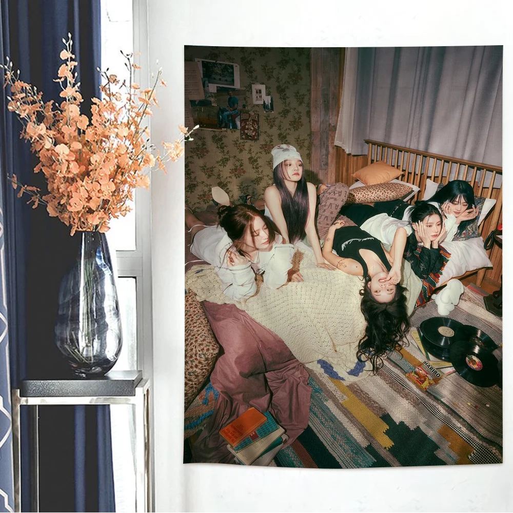 Kpop G-Gidle аниме гобелен искусство научная фантастика комната Домашний Декор