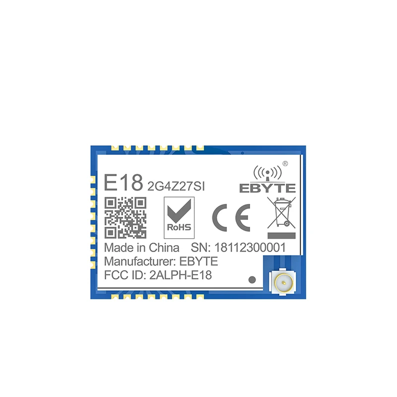 

CC2530 Zigbee Wireless Module 27dBm PA CC2592 SMD IPEX Connector IO Port 500mW Long Range Transmitter Receiver E18-2G4Z27SI