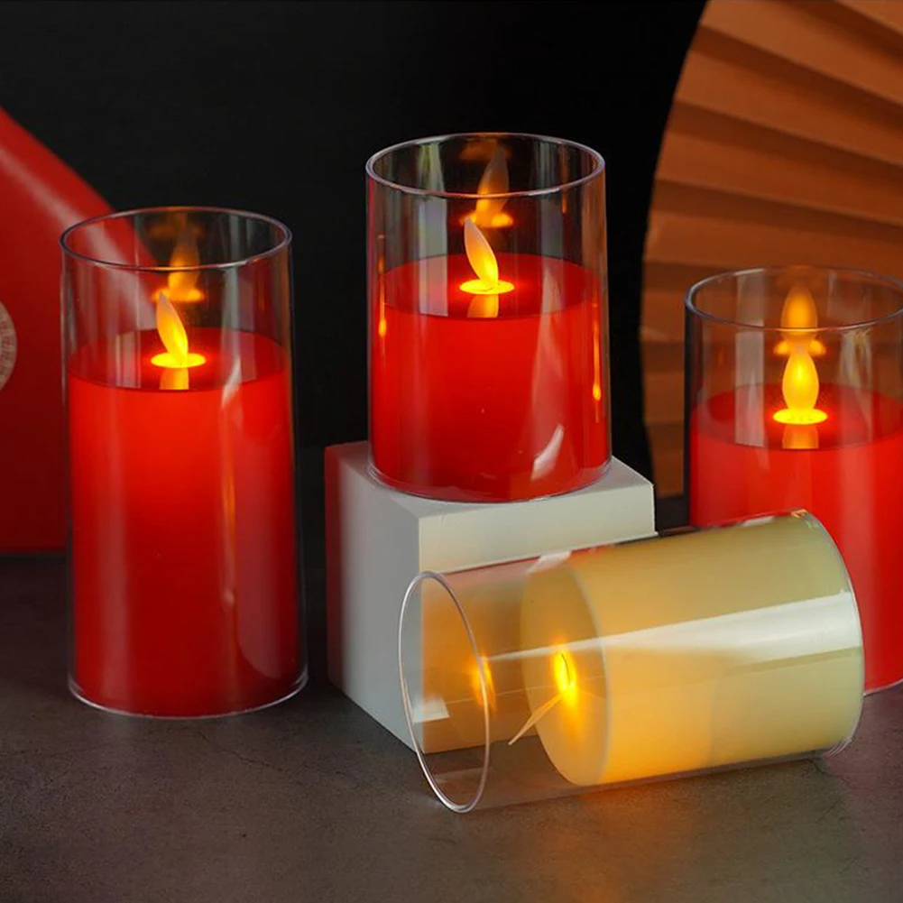 

Candle LED Light Flameless Electronic Lights Battery Operated Candles Atmosphere Lamp for Christmas Fireplace Halloween