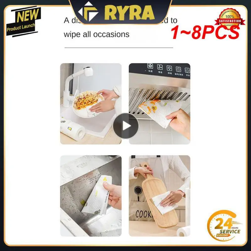 

1-8 шт., многоразовые салфетки для мытья посуды