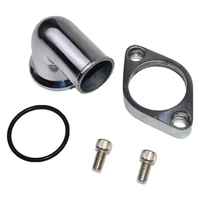 sbc bbc 90%c2%b0 swivel polished water neck thermostat housing for chevy 327 350 396 454