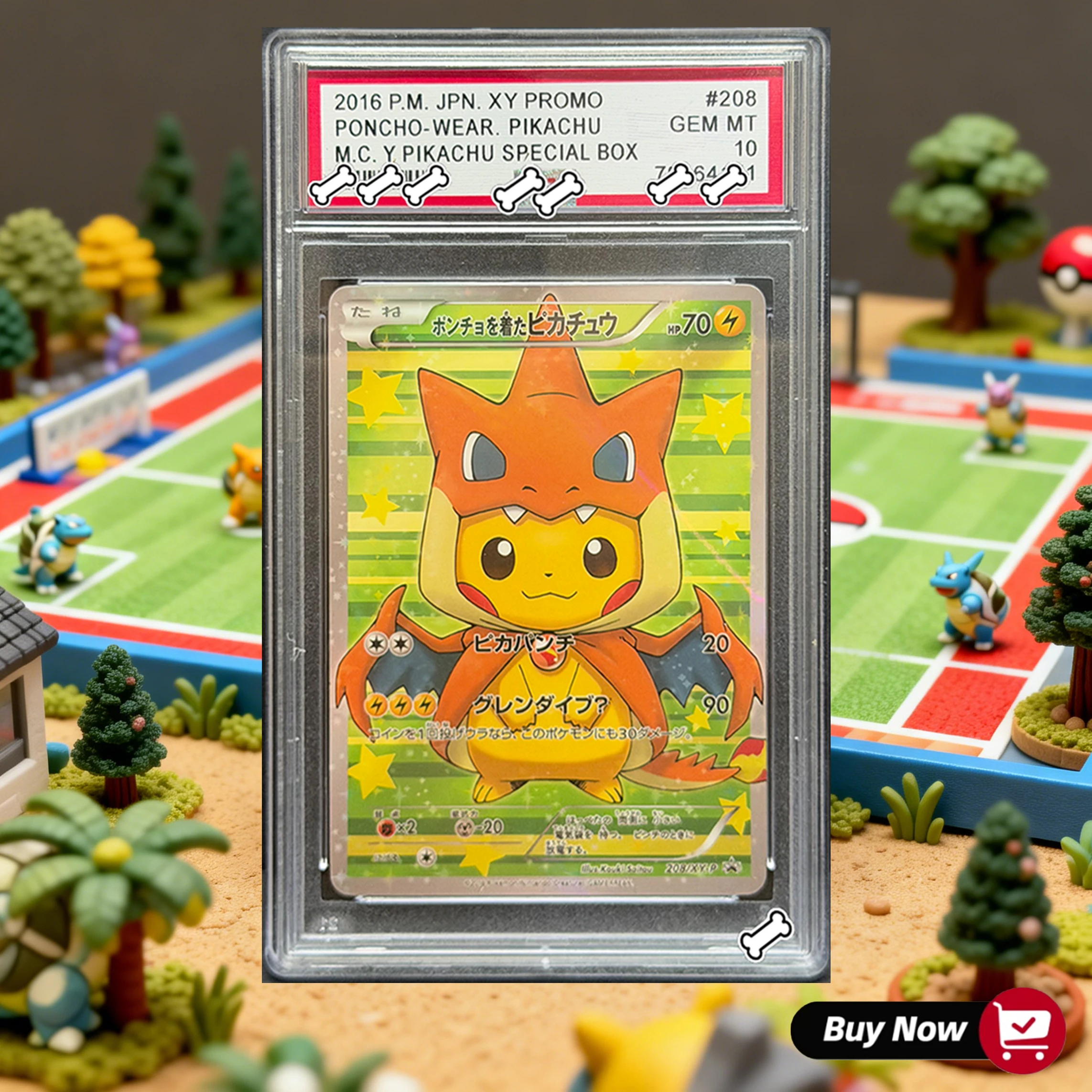 Фото 2016 Pokemon JPN XY Pikachu Special Promo Full Art Holo Art Print - JPN Высококачественная тематическая закладка/коллекционный предмет по TCG (Япония) №2
