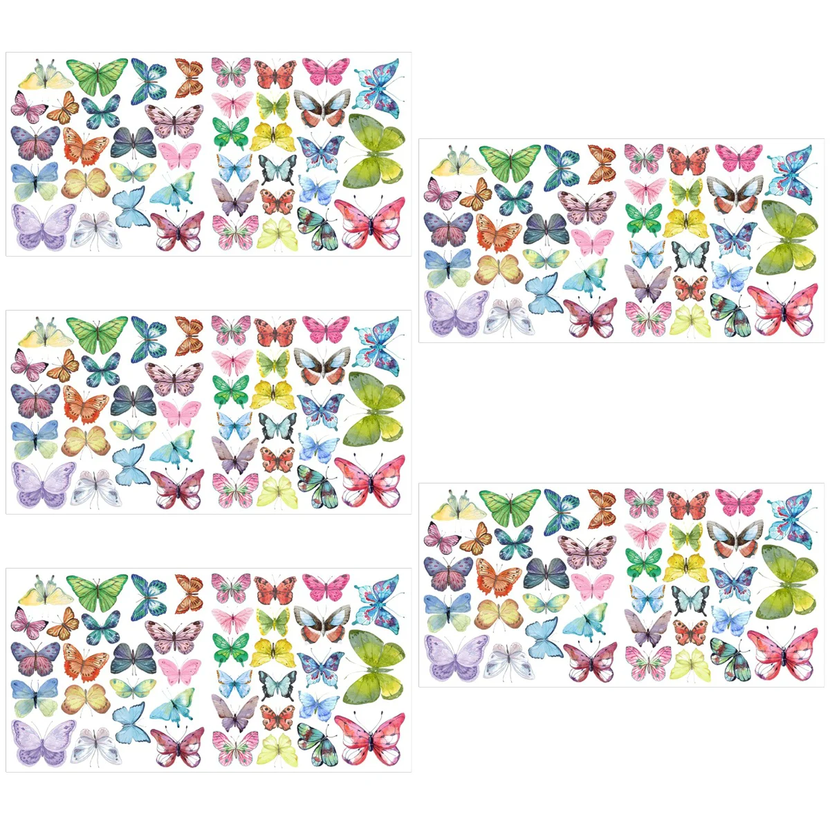 

5pcs Indoor Butterflies Decal Wall Decorative Sticker Butterflies Sticker Ornament