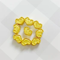 1pcs pure 999 24k yellow gold 3d men women lucky ruyi lock pendant