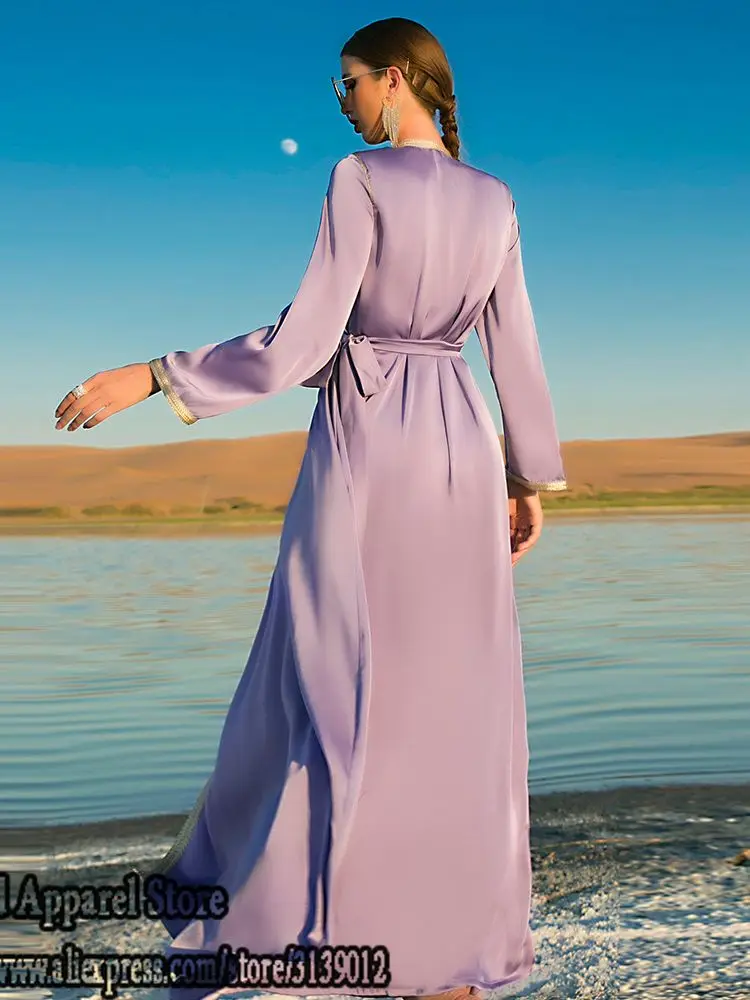 Рамадан Кафтан Дубай абайя мусульман Пакистан мусульманское арабское длинное