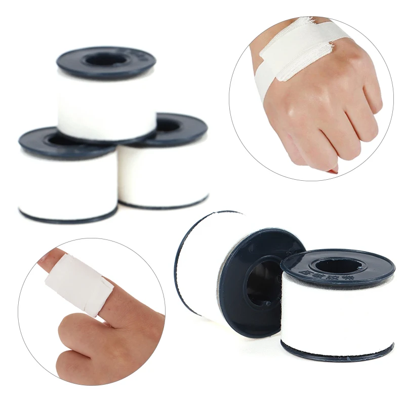 

5 Rolls Styptic Bandage Wound Dressing Tape Medical Pressure Sensitive Tape Hemostatic Adhesive Tape Emergency