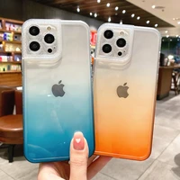 colorful gradient glitter clear phone case for iphone 13 pro max 12 11 x xs xr 7 8 plus se2020 transparent soft shockproof cover