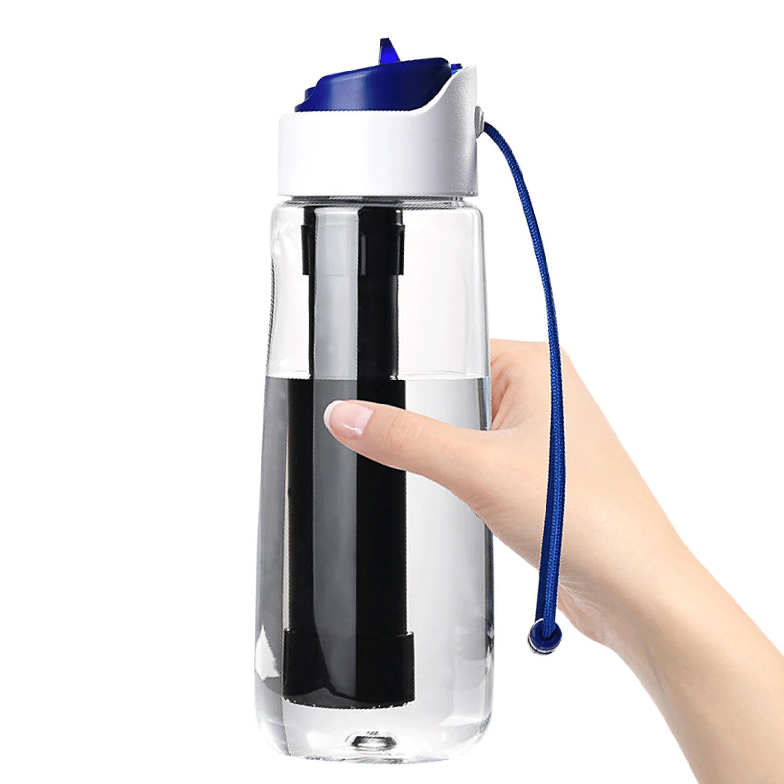 

Water Filter Bottle Sports Drinking Water Bottle With Straw BPA Free Water Purifier Bottles For Backpacking Hiking Gear 750ML