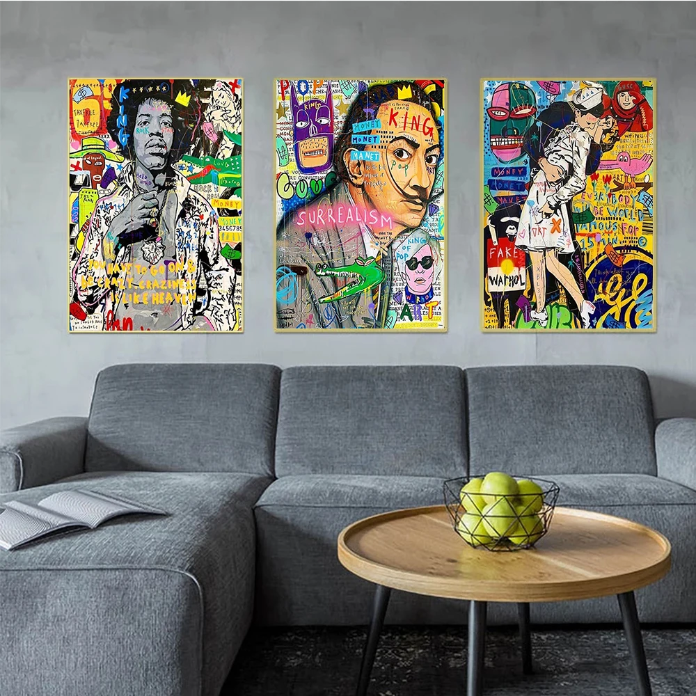 Картина на холсте PANTINGART &quotЗнаменитая Бэнкси Густав Климт Поцелуй&quot